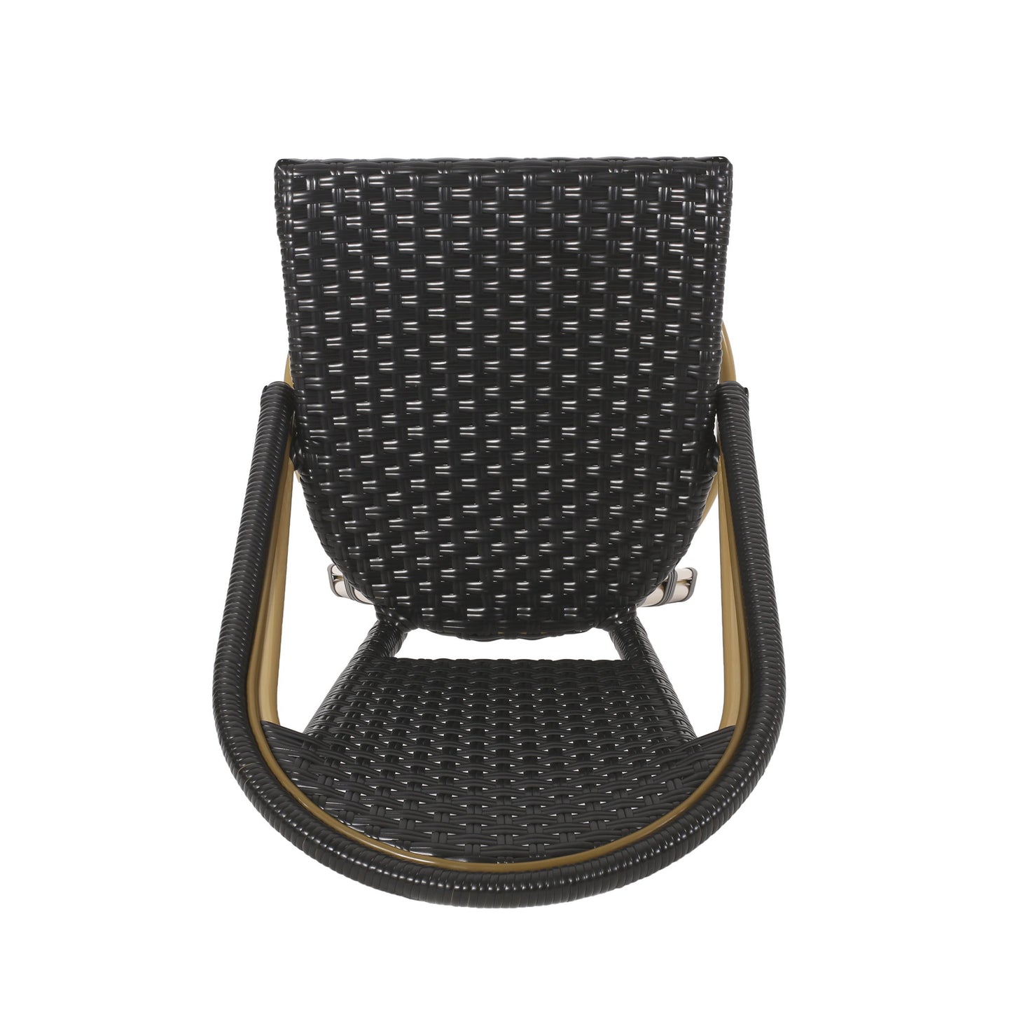Outdoor Rattan And Aluminum French Barstools (Set of 2)