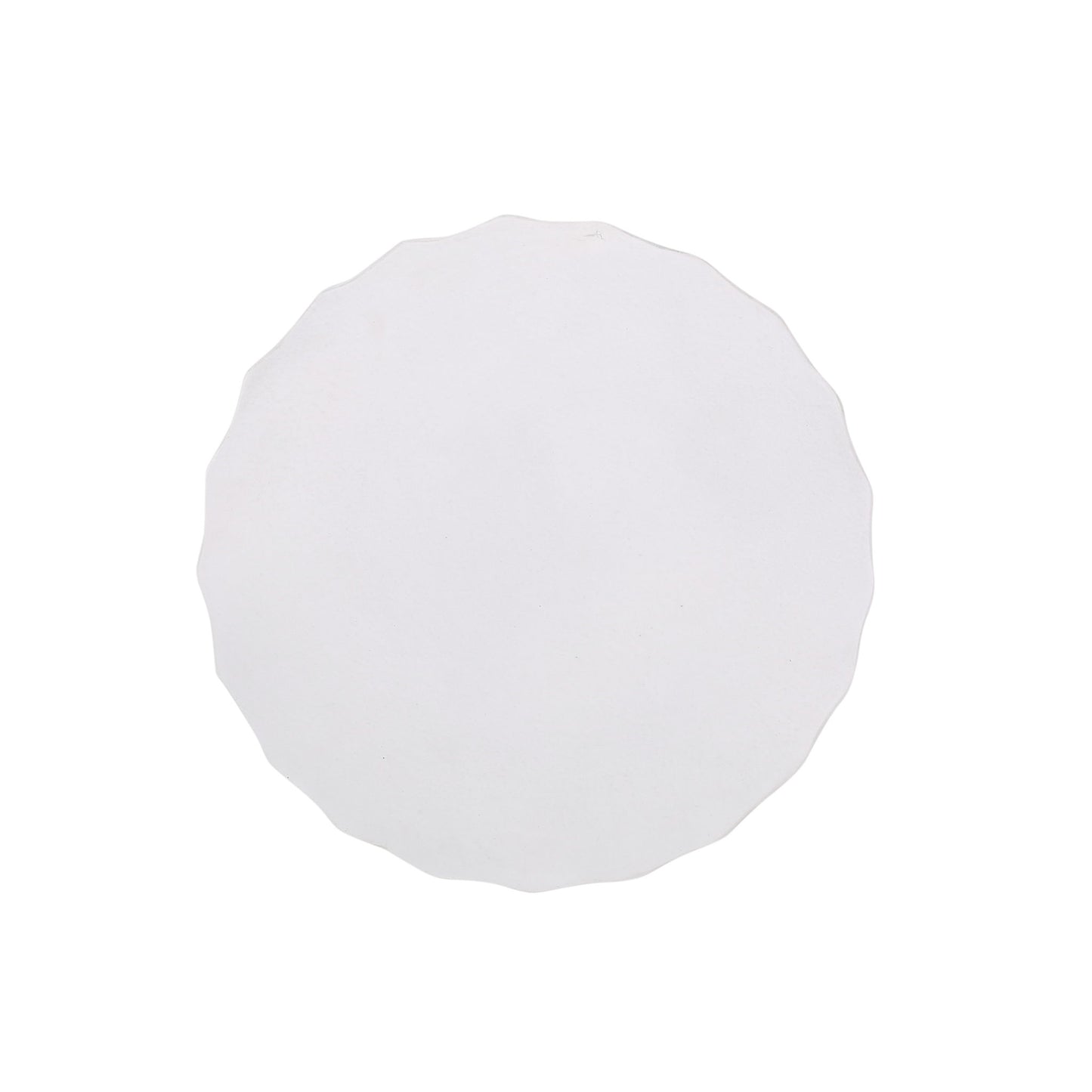 Outdoor End Table With Scallop Edge - Antique White