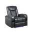 Alair - Leather Aire Power Motion Recliner With Bluetooth, Wireless Charger Cupholder - Dark Gray