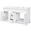 Bathroom Vanity With Double Sinks, 3 Drawers & 4 Doors, Soft Close, All Open Back Design - White