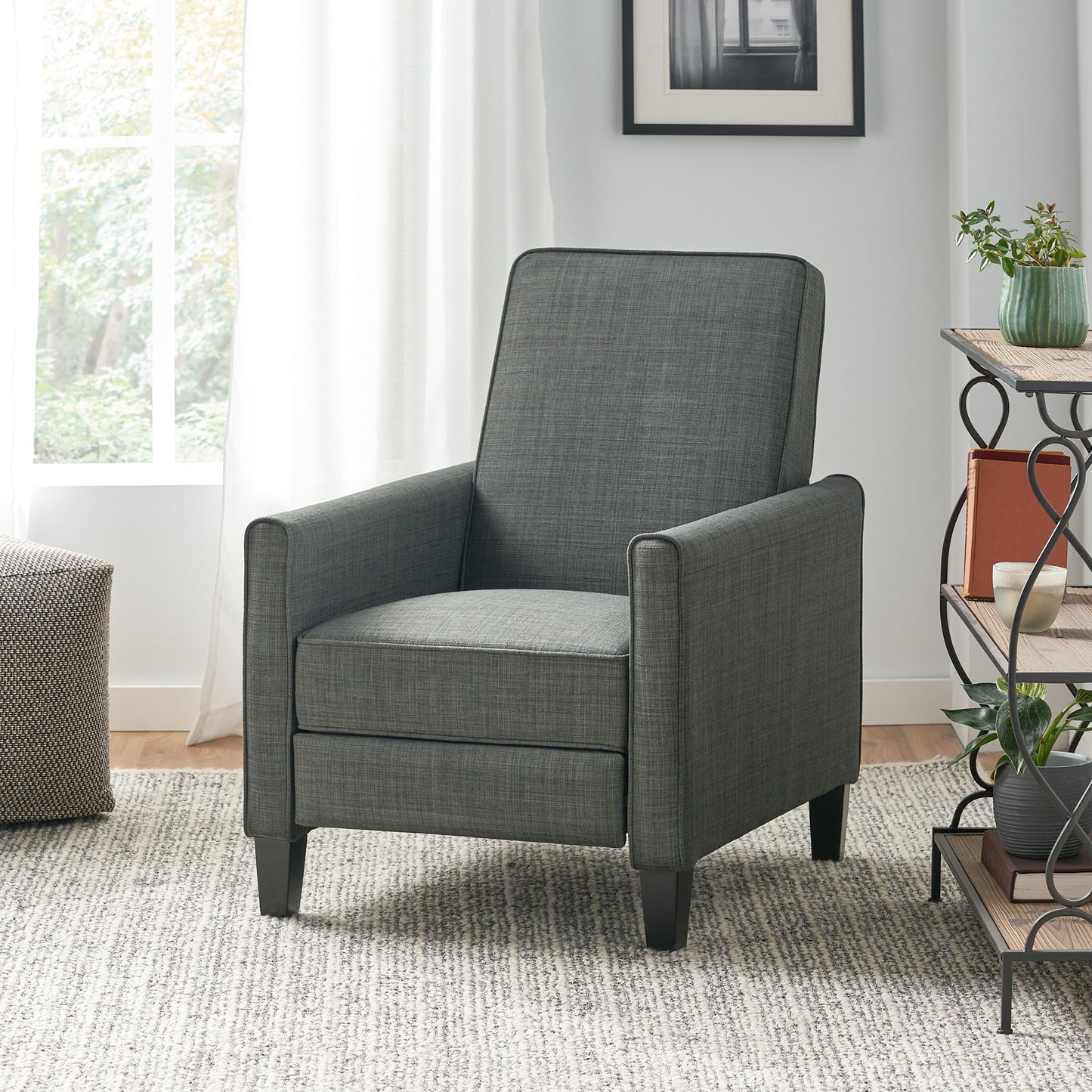 Upholstered Push Back Recliner Chair For Living Room
