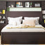 Bed With All In One Cabinet, Shelf And Sockets, Twin Long Trundle