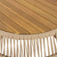 Round Side Table With Rope Frame