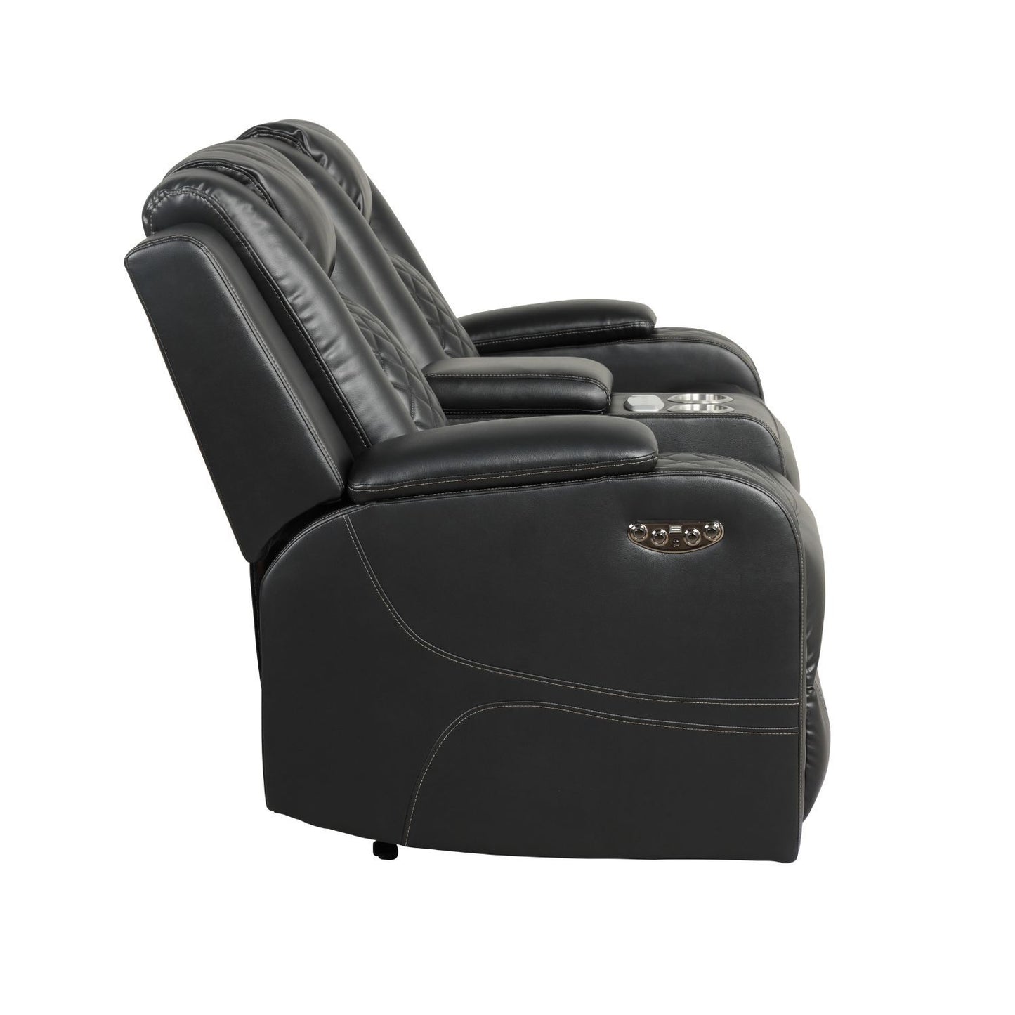 Benz - LED & Power Recliner With Adjustable Headrests And Ambient LED Lighting