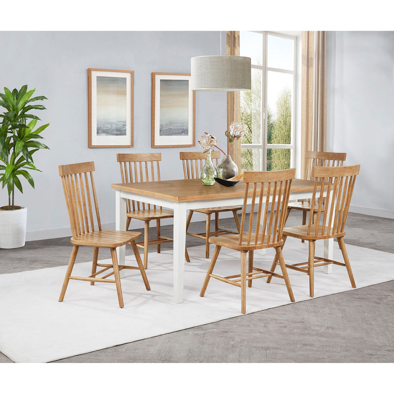 Calloway - Rectangular Dining Table - Brown / White