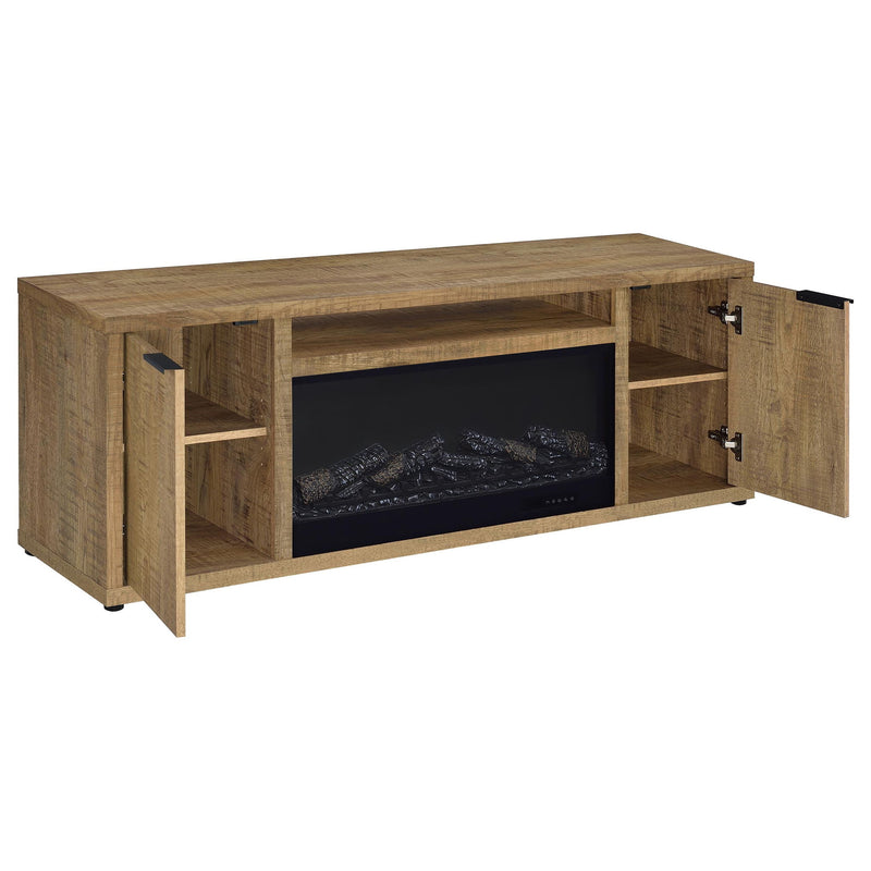 Lodi - 2 Door Fireplace TV Stand - Mango Color