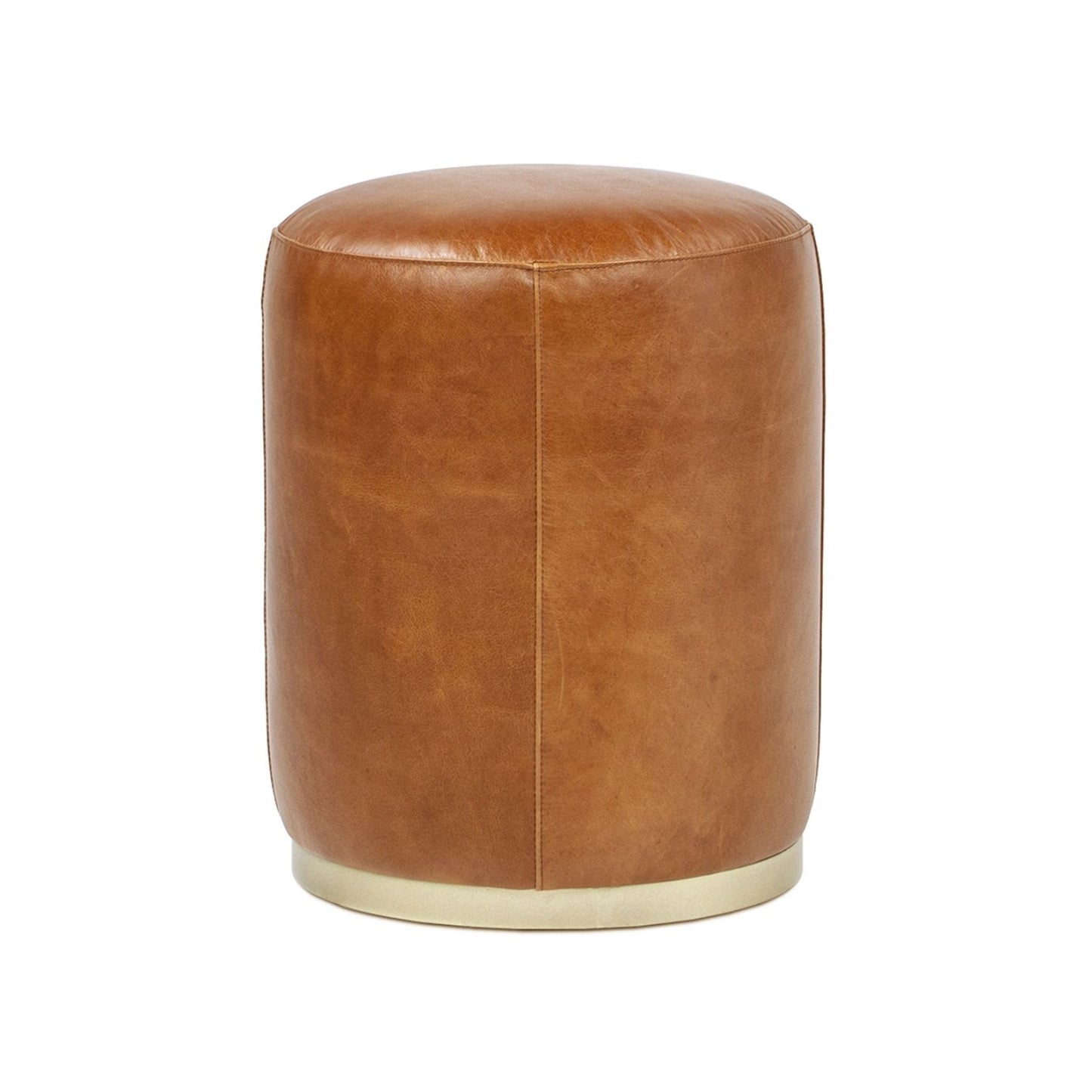 Nico - Round Ottoman Stool - Brown