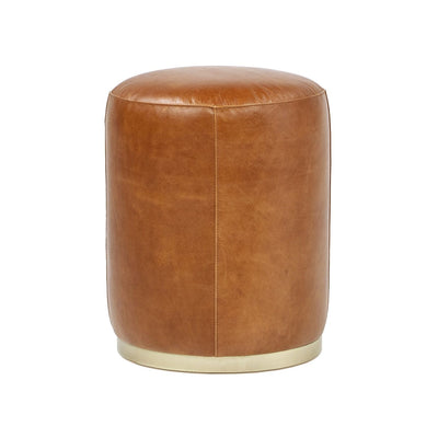 Nico - Round Ottoman Stool - Brown