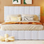 Elegant Upholstered Platform Bed With Hydraulic Storage System