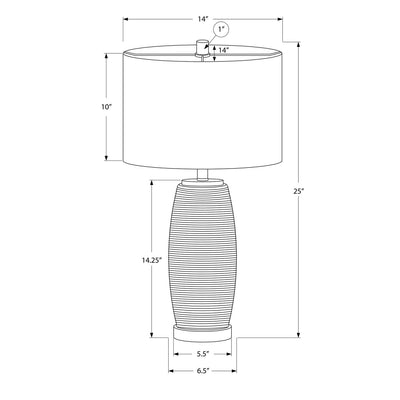 Lighting, Table Lamp, Ceramic, Modern - Gray