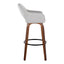 Mustang - Contemporary Fixed Height Barstool With Swivel & Round Footrest (Set of 2)