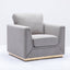 Valin - Linen Chair For Living Room - Gray