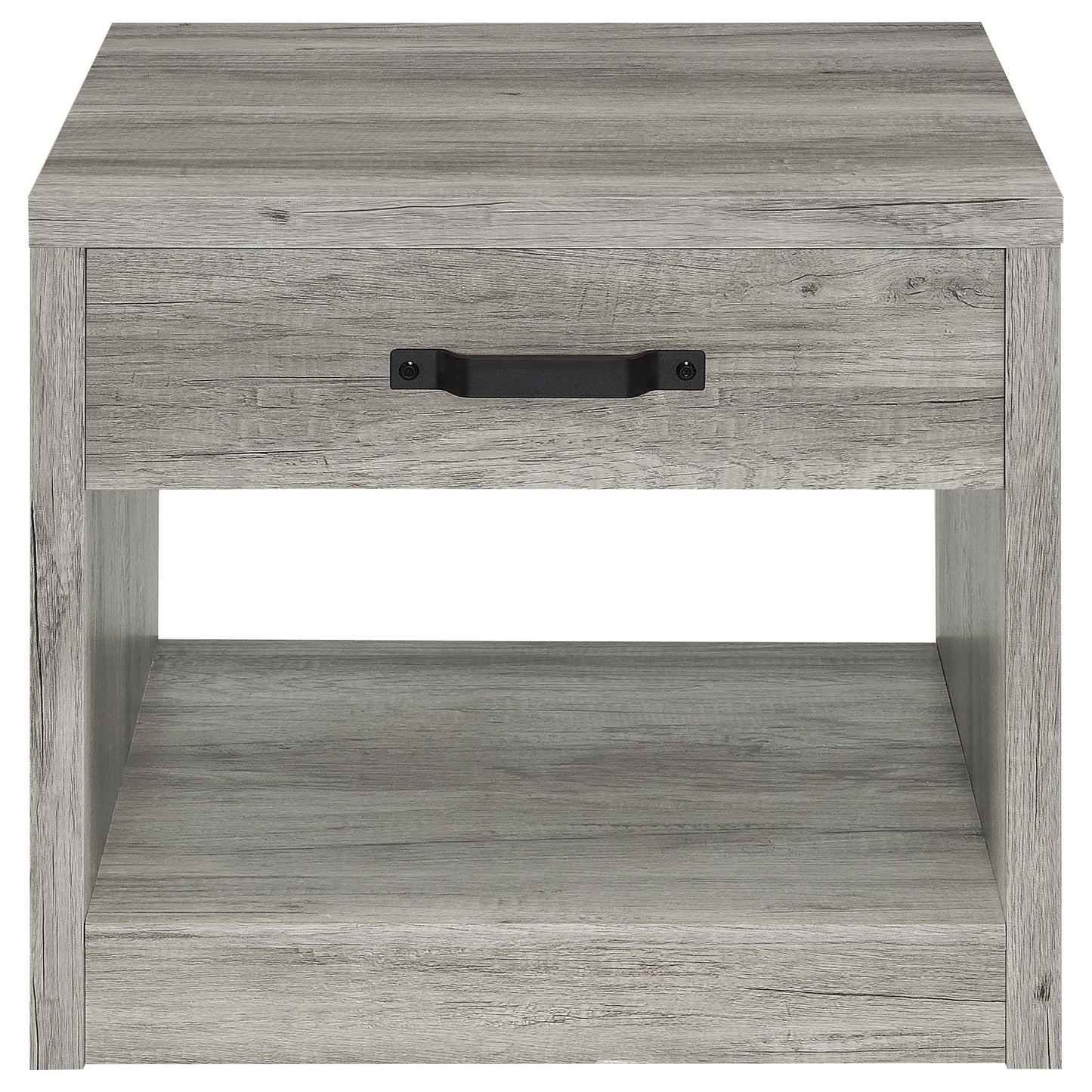 Nuberg - 2 Piece And End Table Set With Storage Drawers - Gray