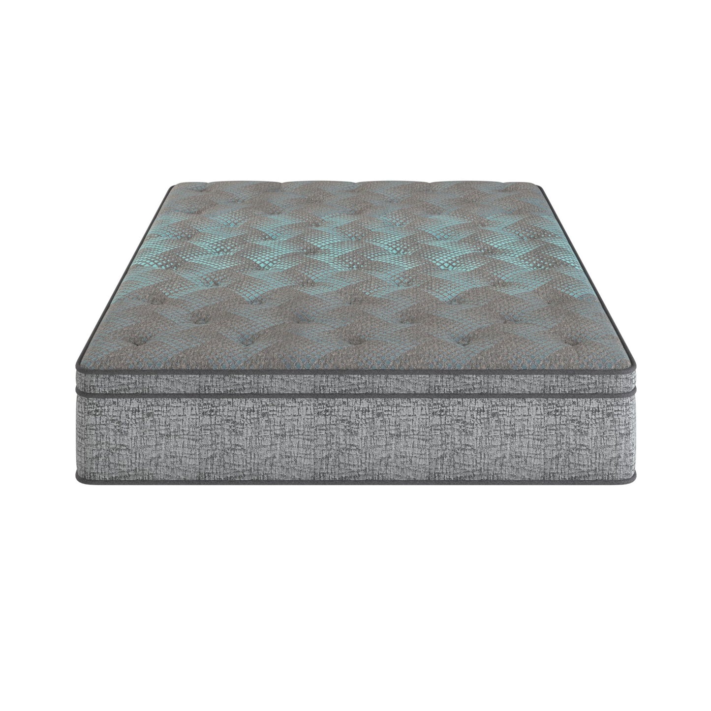 Comfort Care - 10" Hybrid Euro Top Mattress Plush Comfort - Blue / Gray - Twin Extra Long