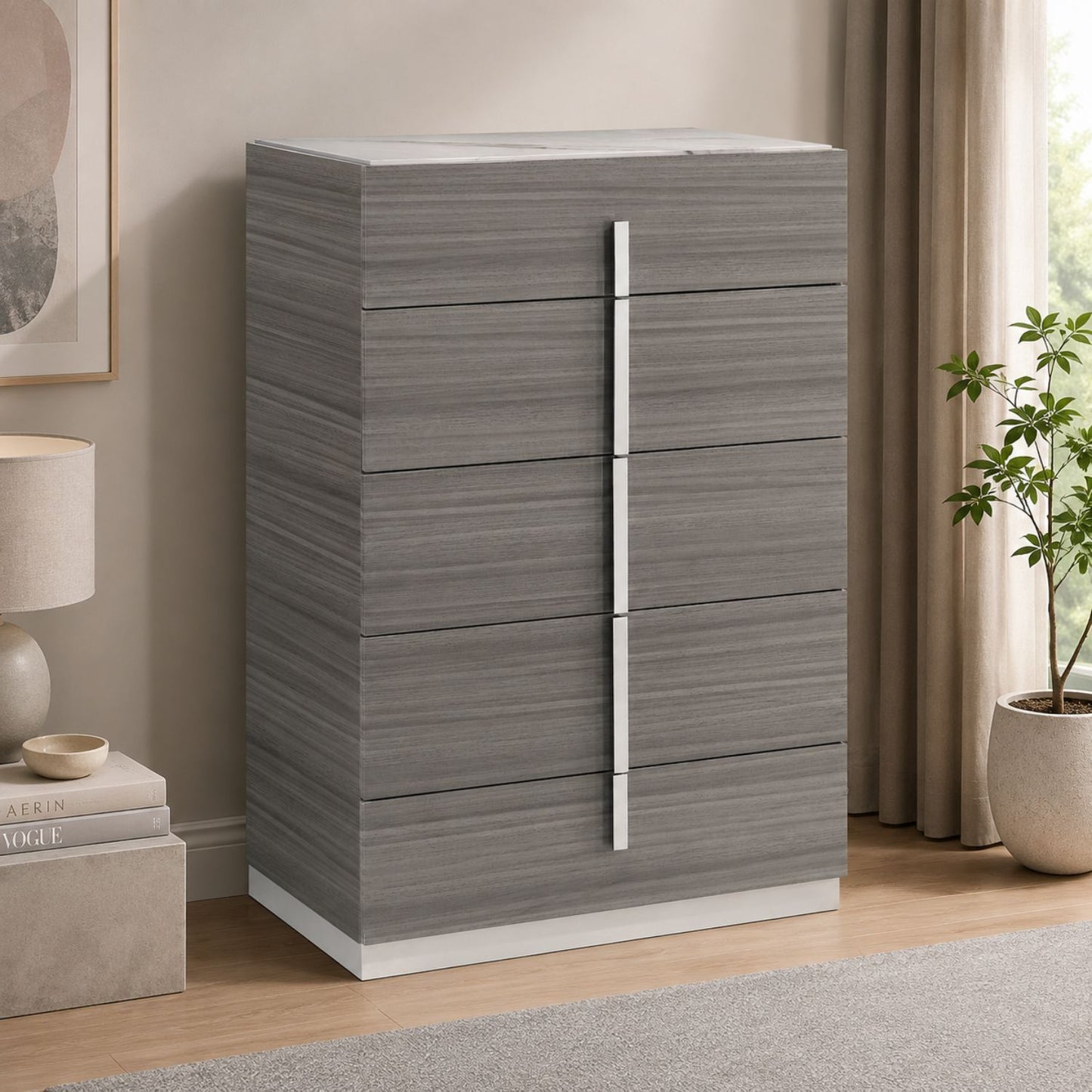 Altima - 5 Drawer Chest - Gray