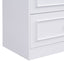 Arched Top Storage Cabinet With Fixed 2 Tier Shelves, 2 Large Drawers