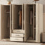6 Doors Wardrobe Storage For Bedroom, With Big Drawers