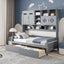 Daybed With All-In-One Cabinet And Shelf