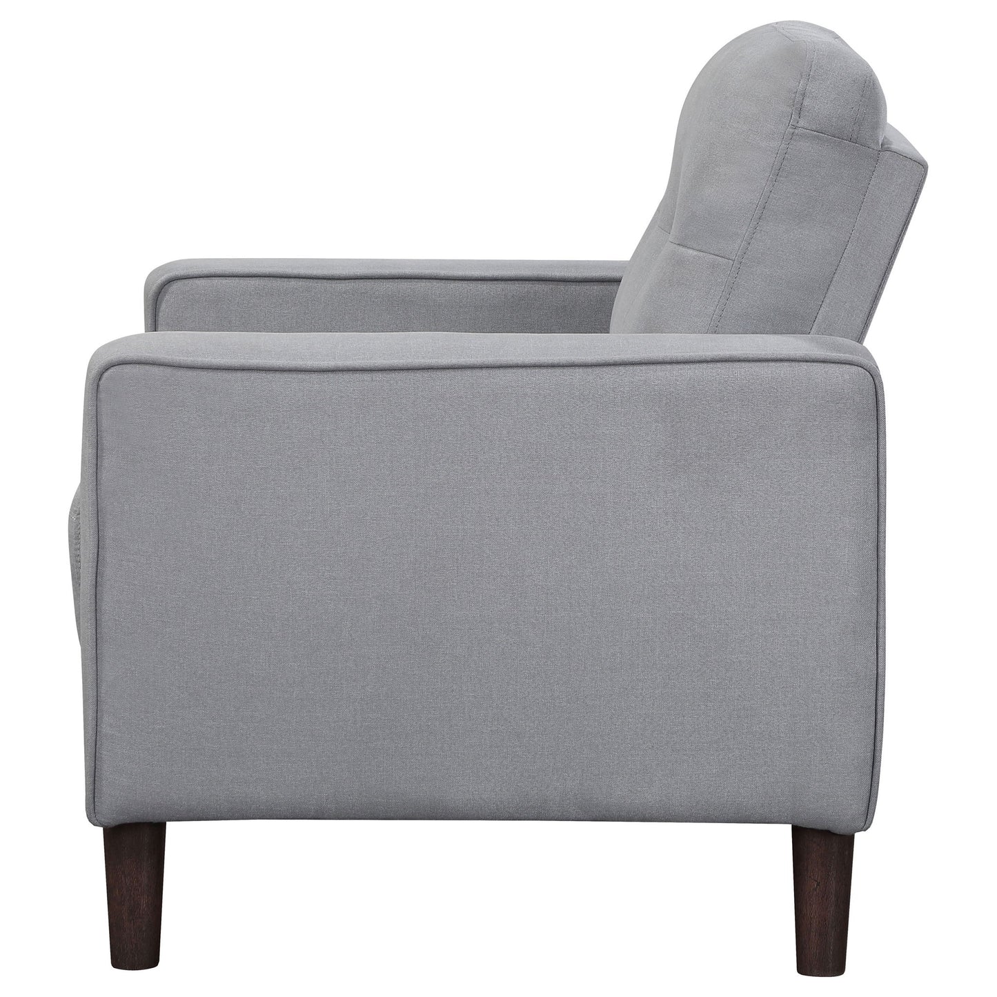 Harvey - Upholstered Tufted Accent Chair - Gray