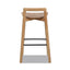 Sven - Modern Minimalist Low Back Counter Stool - Natural Blonde Ash