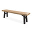 Outdoor Bench With Slat Panel Design And Acacia Wood Frame