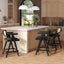 Milan - Modern Webbing Back Stool With Arms (Set of 3)