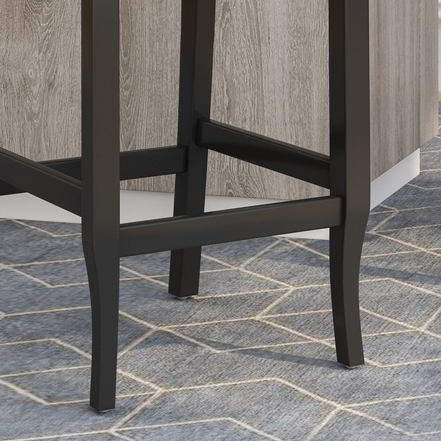 Vienna - Contemporary Fabric Tufted Wingback Counter Stools (Set of 2)