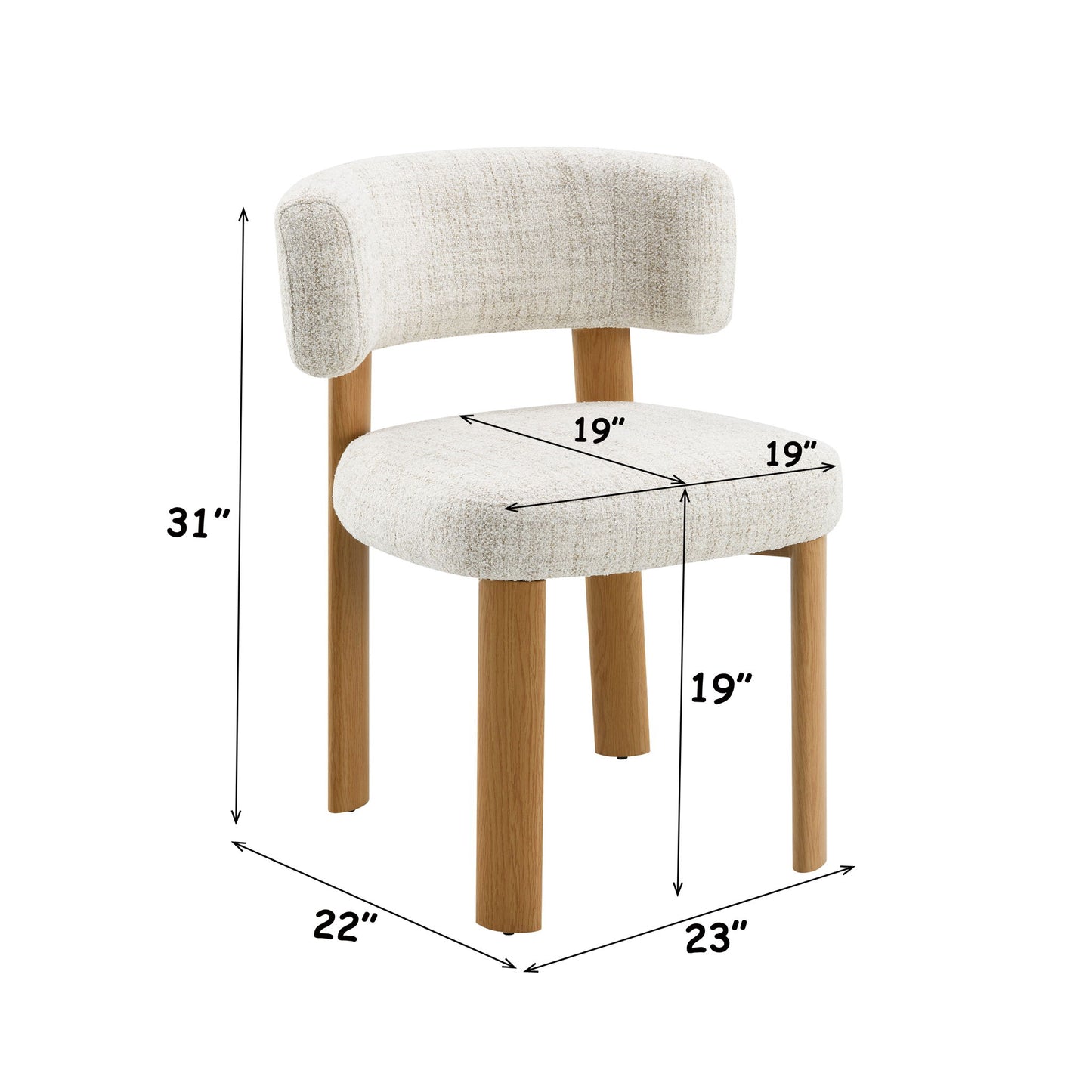 Ogin - Side Chair (Set of 2) - Beige / Gray