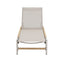 Hargrove - Outdoor Patio Aluminun Chaise Lounge, Outdoor Mesh Seat - Natural / Silver