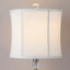 Karat - Contemporary Crystal Table Lamp (Set of 2) - Clear Crystal / Chrome / White Softback