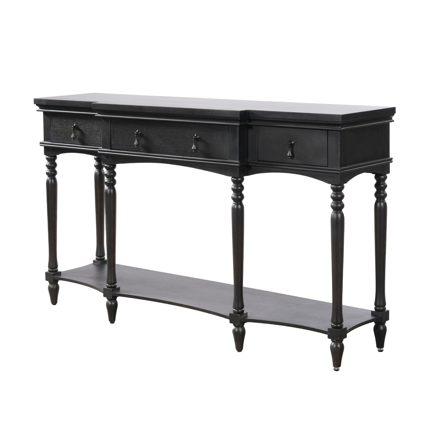 Retro Console Table With 3 Soft Close Drawers