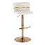 Cinch - Glam / Art Deco Adjustable Barstool With Swivel With Rounded T Footrest (Set of 2)