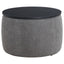 Reeves - Round Upholstered Lift Top Storage Ottoman - Gray