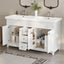 Bathroom Vanity With Double Sinks, 3 Drawers & 4 Doors - White