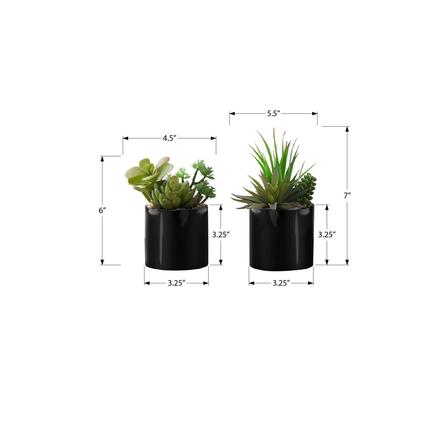 Artificial Succulent Plants (Set of 2)