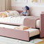 Twin Size Upholstered Daybed With Pop Up Trundle