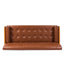 Adelaide - Tufted Sofa With Rolled Accent Pillows - Light Brown