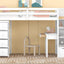 Loft Bed With Storage Drawers, Desk And Stairs With Shelves