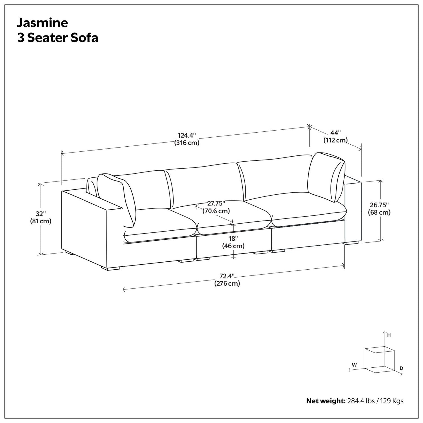 Jasmine - Handcrafted Sofa