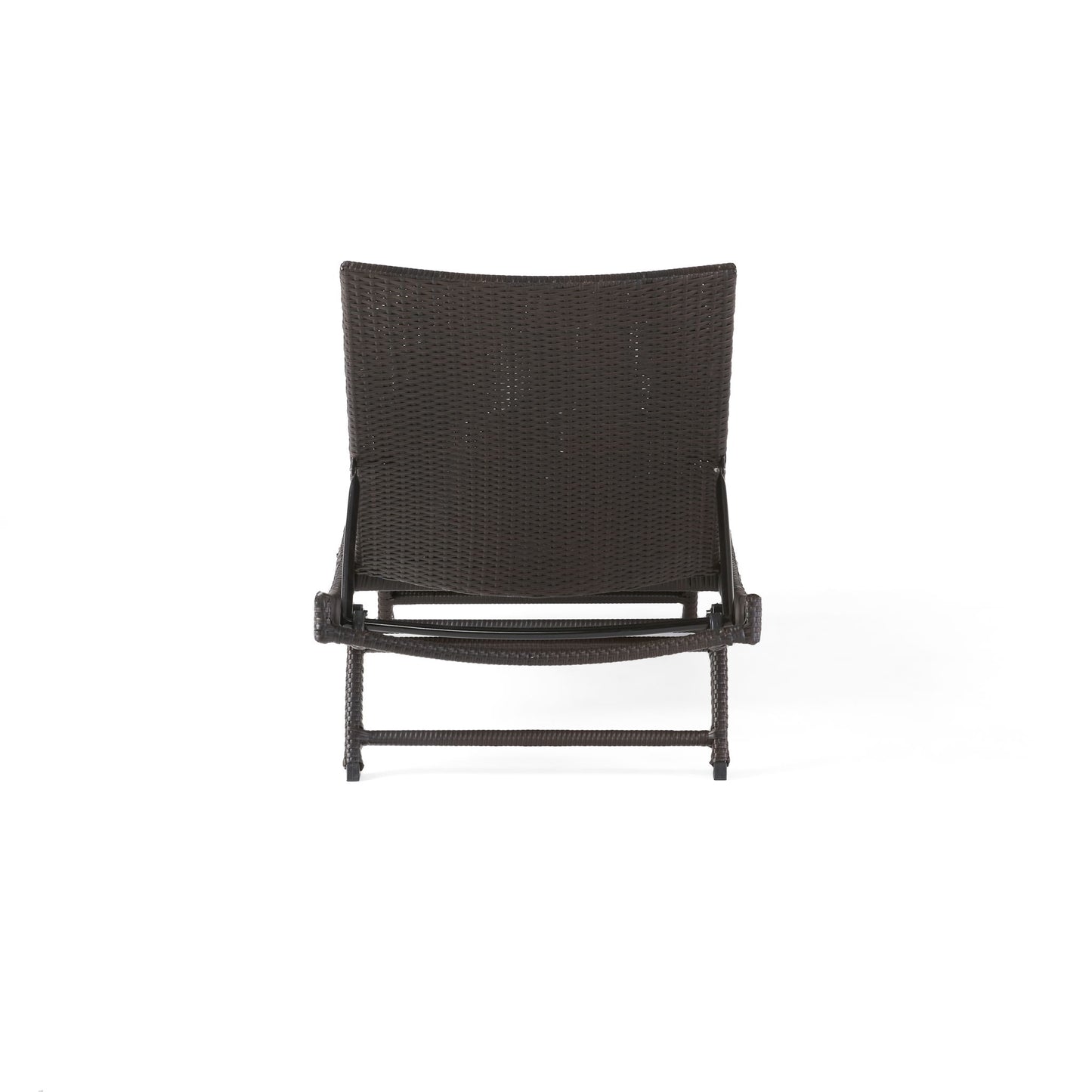 Kauai - Modern Style Pe Wicker Chaise Lounge - Brown Multi