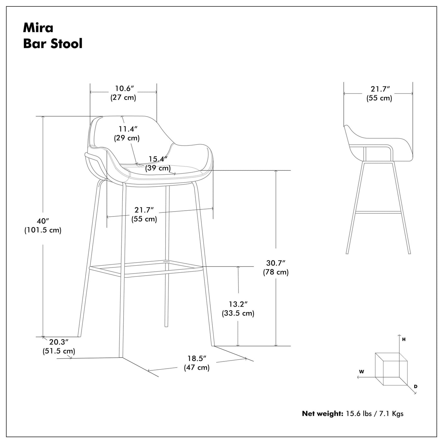 Mira - Bar Stool