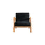 Classic Mid-Century Modern Accent Chairs, Open Framed Armchair With Cushioning