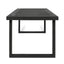 Outdoor 6 Seater Dining Set With Bench - Dark Gray / Light Gray