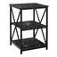 3 Tier Accent Table, Side Marble Look Contemporary & Modern