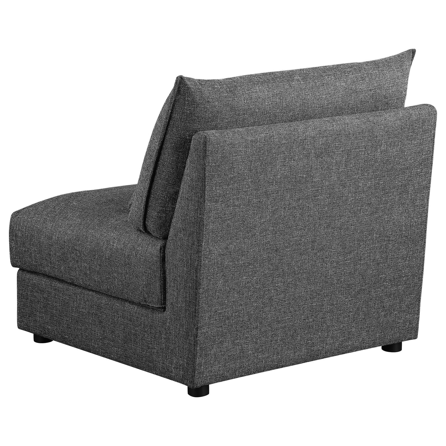 Tomasina - Modular Sofa With Cushions And Padded Arms - Black