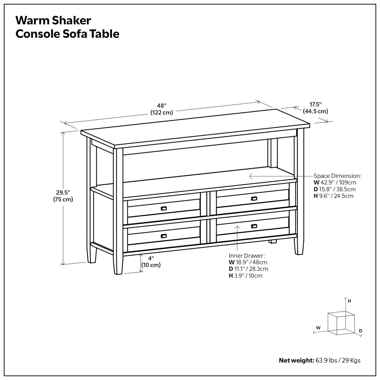 Warm Shaker - Handcrafted Table