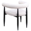 Notting - Upholstered Dining Arm Chair (Set of 2) In And Open C Shaped Backrest - Cream