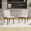 Dining Chairs With Upholstered Seat And Backrest (Set of 2) - Light Beige / Walnut