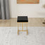 Joel - Upholstered Stool - Black / Gold