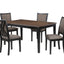 Potomac - 5 Piece Rectangle Dining Set (Table & 4 Chairs) - Brown / Black